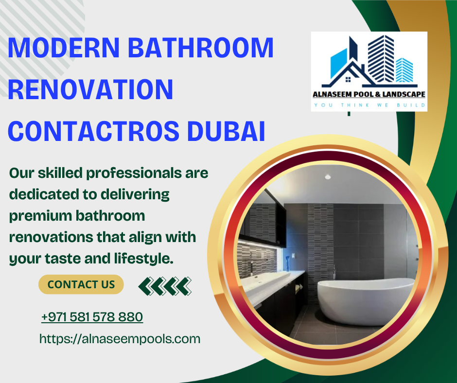 Modern bathroom Renovation Contactros dubai