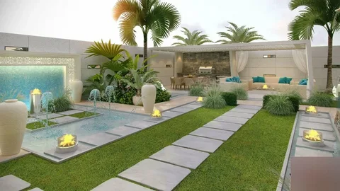 Pool and landscaping contractors in Jumairah village triangel JVT